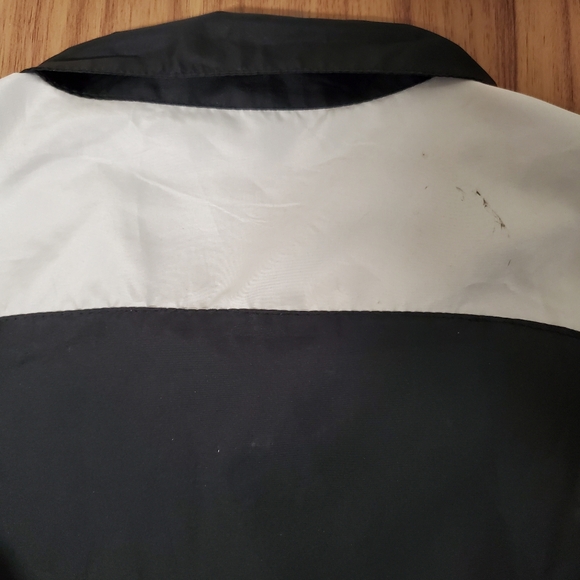 Reebok SAN FRANCISCO 49ERS Windbreaker Jacket XL Black Gray White Y2K Light SI - Picture 10 of 13